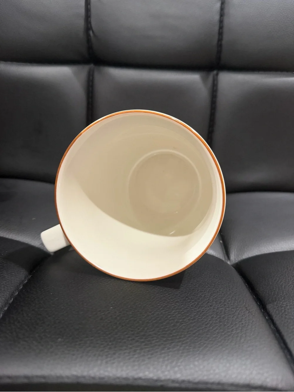 2008 Starbucks Est# 1971 Coffee Company Mug, White with Brown Trim & Lettering